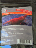 Paprika Sticks 30g Naturfutter für Garnelen